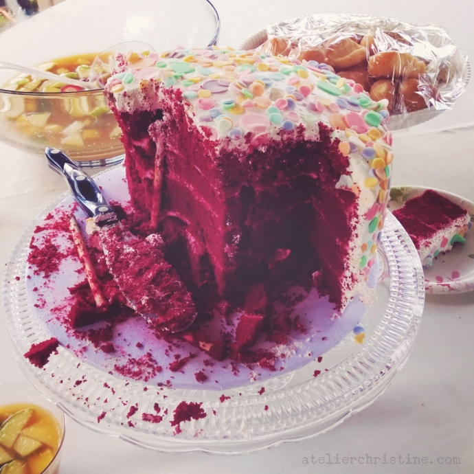 le Shoppe | Old-Fashioned Southern Red Velvet Confetti Cake