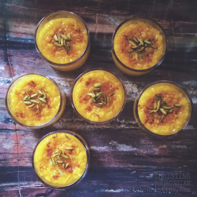 Sholeh Zard | Persian Saffron + Rose Water Rice Pudding