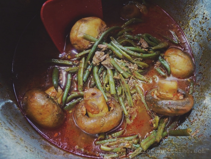 Green Beans, Mushroom + Beef Tri-Tip Stew with Basmati Rice