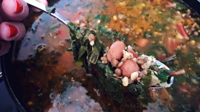 Lentilles du Puy + Rainbow Chard Soup | SHORBAT ADAS B’HAMOD